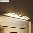 Modern wavy white twist acrylic vanity sconce bedroom wall light