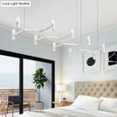 Modern white 10-head aluminum alloy ceiling pendant kitchen light