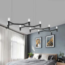 Modern white 10-head aluminum alloy ceiling pendant kitchen light