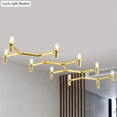 Modern white 10-head aluminum alloy ceiling pendant kitchen light