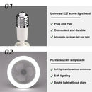 Modern white 2-in-1 ceiling fan with remote control bedroom light