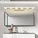 DecorBites™ Sleek Metal Vanity Wall Light - 4/6-Light White Mounted Lamp in Warm/White Light