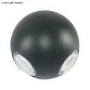 DecorBites™ Modern Metal Flush Wall Sconce: Nordic 4-Light Dome Wall Mount Lamp in Black/White