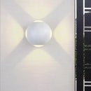 DecorBites™ Modern Metal Flush Wall Sconce: Nordic 4-Light Dome Wall Mount Lamp in Black/White