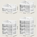 Modern white 4 tier makeup drawer organizer bedroom cosmetic storage
