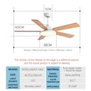 Modern white 5 blade wooden ceiling fan light bedroom with remote