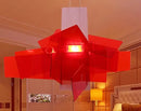 Modern white abstract led pendant lamp – living room geometric light