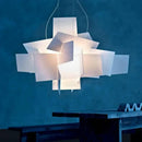 Modern white abstract led pendant lamp – living room geometric light
