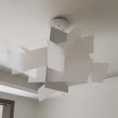 Modern white abstract led pendant lamp – living room geometric light