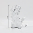 Modern white abstract resin mosaic sculpture office hand decor