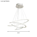 Modern white acrylic led ring dining room chandelier pendant light