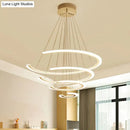 Modern white acrylic led ring dining room chandelier pendant light