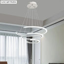 Modern white acrylic led ring dining room chandelier pendant light