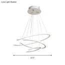 Modern white acrylic led ring dining room chandelier pendant light