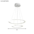 Modern white acrylic led ring dining room chandelier pendant light
