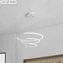 Modern white acrylic led ring dining room chandelier pendant light