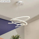 Modern white acrylic led ring dining room chandelier pendant light