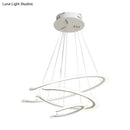 Modern white acrylic led ring dining room chandelier pendant light