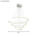Modern white acrylic led ring dining room chandelier pendant light