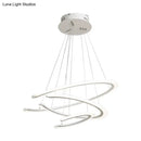 Modern white acrylic led ring dining room chandelier pendant light