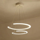 Modern white acrylic led ring dining room chandelier pendant light