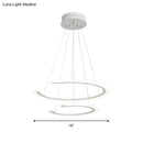 Modern white acrylic led ring dining room chandelier pendant light