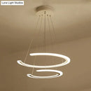 Modern white acrylic led ring dining room chandelier pendant light