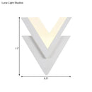 Modern white acrylic led sconce light for bedroom warm white glow