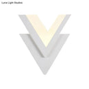 Modern white acrylic led sconce light for bedroom warm white glow