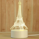 Modern white acrylic night lamp – bedroom led decor