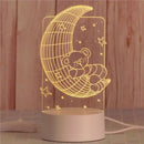 Modern white acrylic night lamp – bedroom led decor