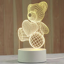Modern white acrylic night lamp – bedroom led decor