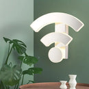 Modern white acrylic wifi wall light for bedroom
