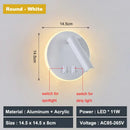 Modern white adjustable 10w wall light sconce – bedroom reading lamp