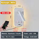 Modern white adjustable 10w wall light sconce – bedroom reading lamp