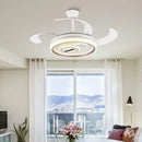 Modern white adjustable blade ceiling fan – living room led light