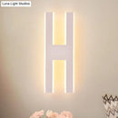 Modern white alphabet wall lamp – bedroom led sconce 110v-120v
