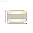 Modern white aluminum led wall sconce bathroom light