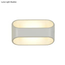 Modern white aluminum led wall sconce bathroom light