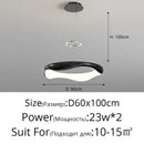 Modern white and black chrome pendant lamp for dining room