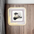 Modern white and black deer wall lamp living room led light