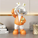 Modern white and blue astronaut resin sculpture living room decor
