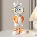 Modern white and blue astronaut resin sculpture living room decor
