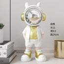 Modern white and blue astronaut resin sculpture living room decor