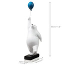 Modern white and blue flying bear balloon living room figurine
