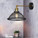 Modern white and brass iron net wall lamp bedroom mesh sconce