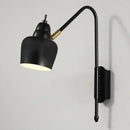 Modern white and brass v-shaped wall light bedroom reading lamp