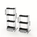 DecorBites™ Bathroom Storage Rack with Wheels - Multi-Purpose Rolling Utility Cart