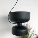 Modern white and copper ceramic pendant light dining room