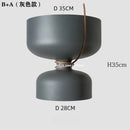 Modern white and copper ceramic pendant light dining room